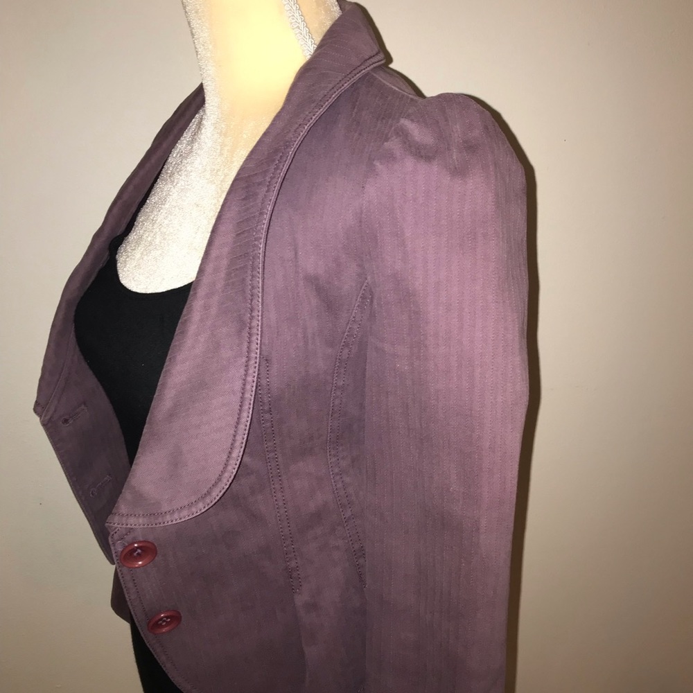 Korean purple stripe blazer xxs xs - Picture 2 of 6